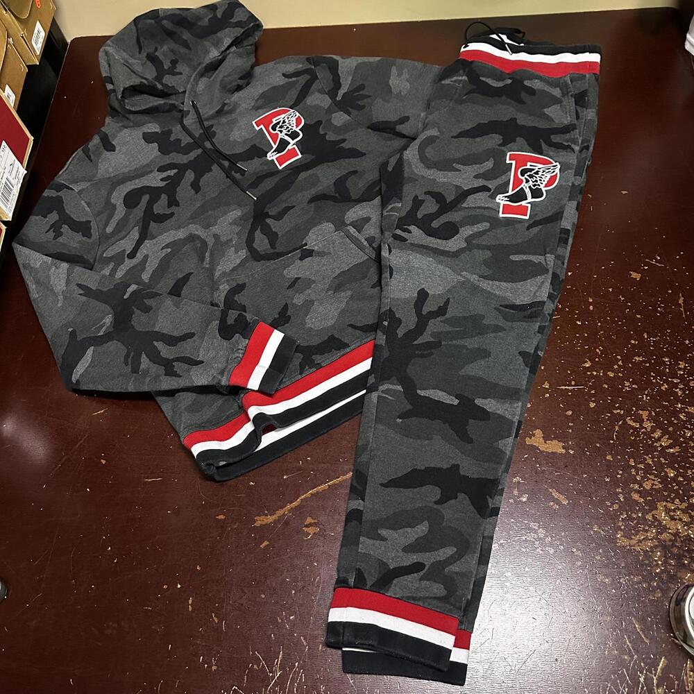 Polo Ralph Lauren Hoodie Large & Joggers Medium Camo P Wing Stadium Sweatsuit - Picture 3 of 5